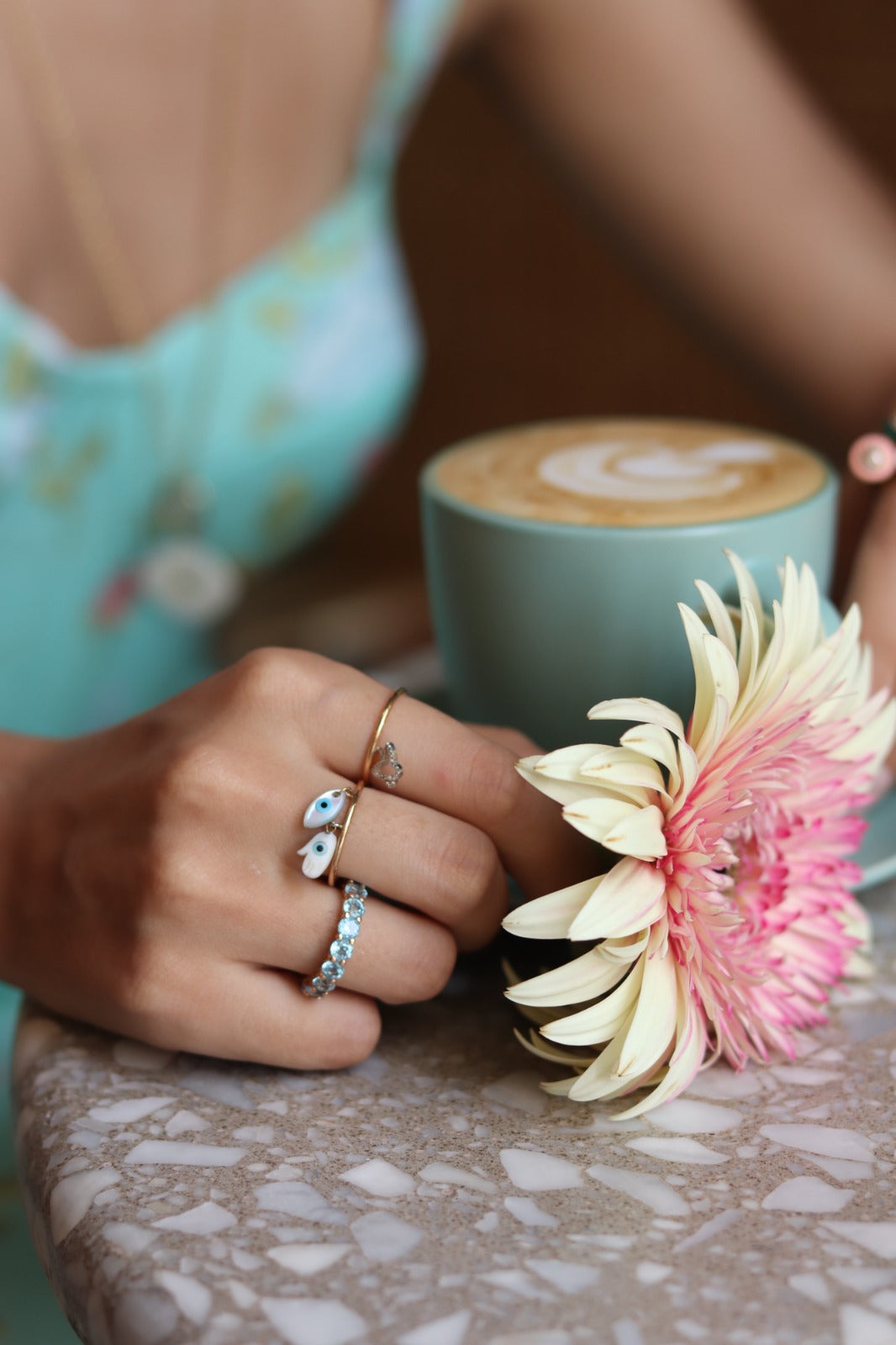 Blue topaz eternity