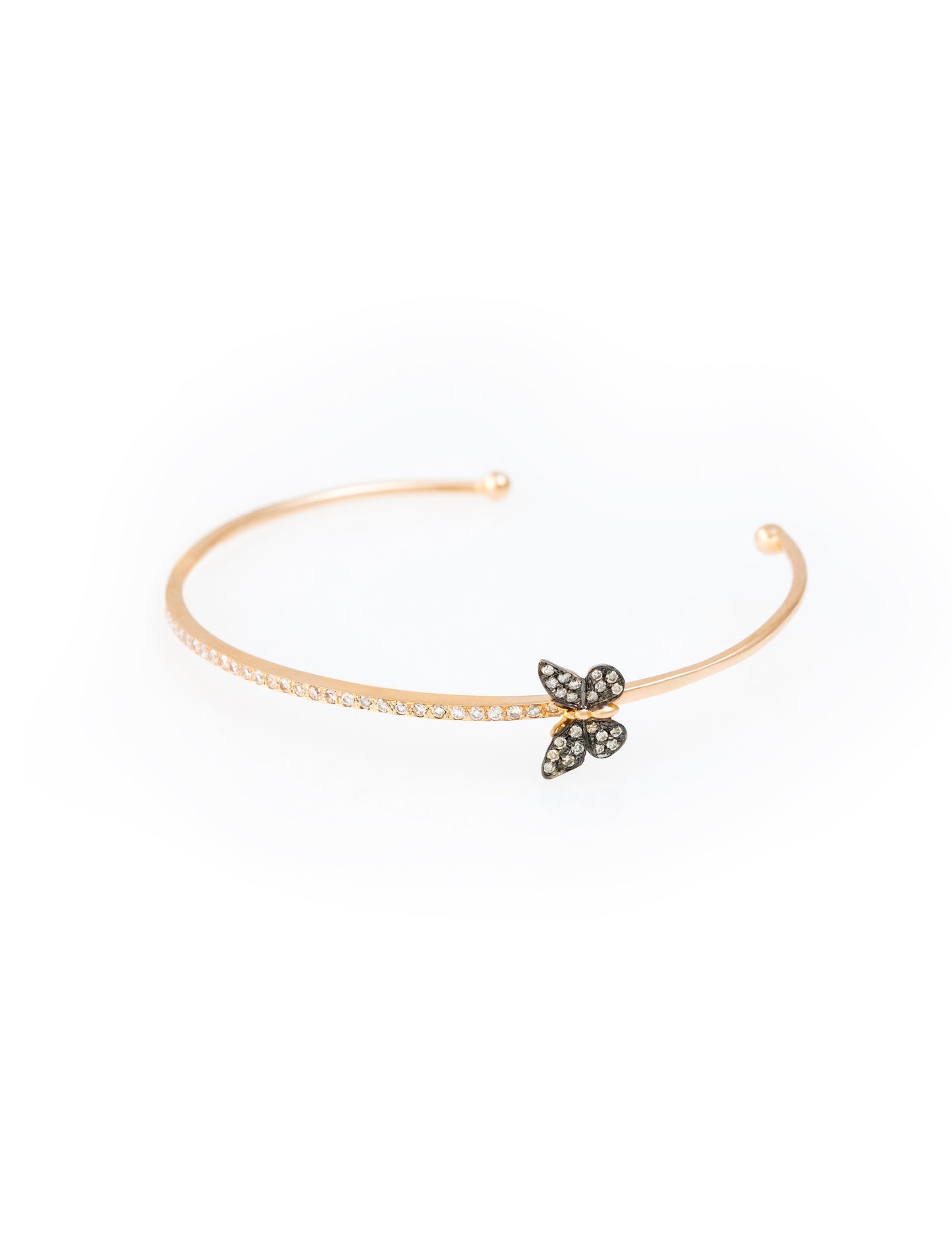 Diamond butterfly kisses bangle