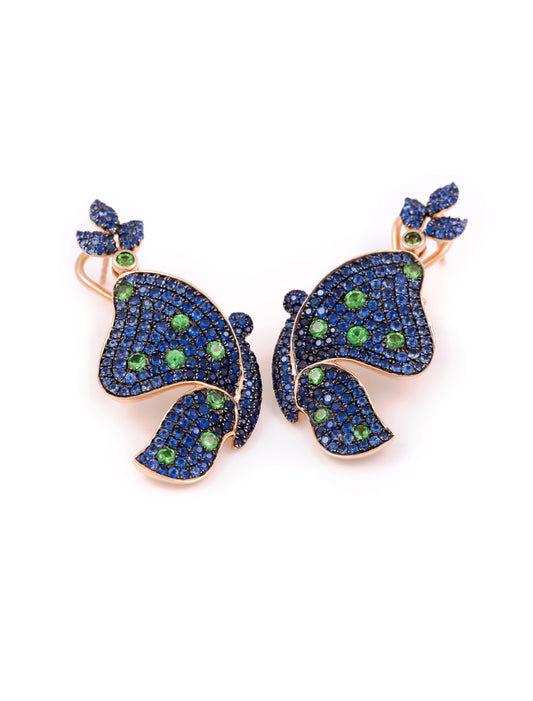 Blue Dream  Butterfly Earrings