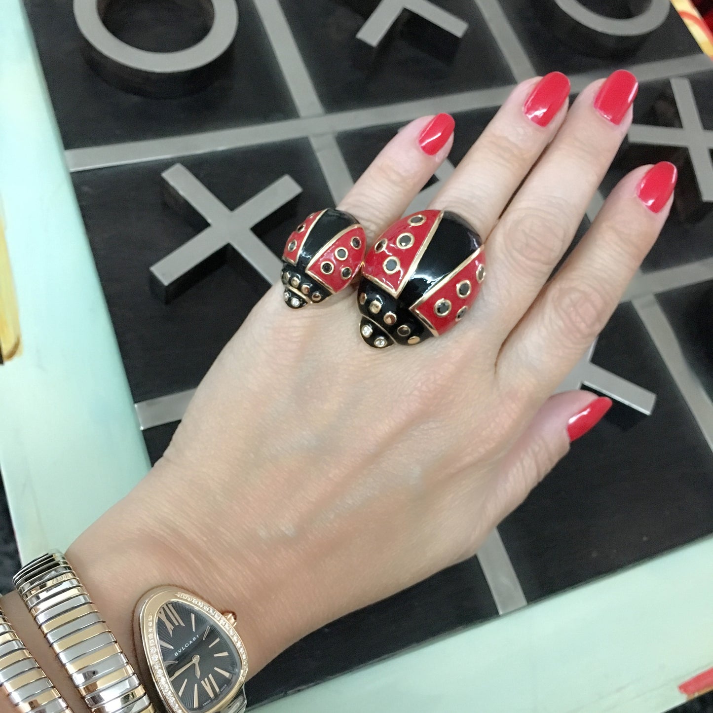 Jumbo Lady Bug Ring