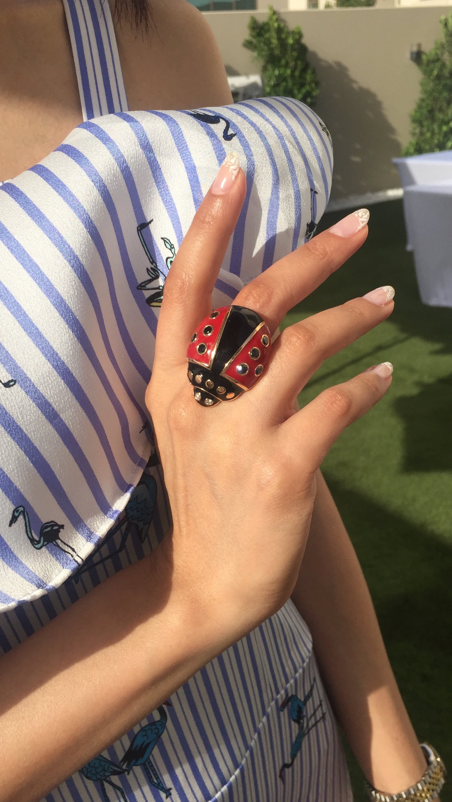 Jumbo Lady Bug Ring