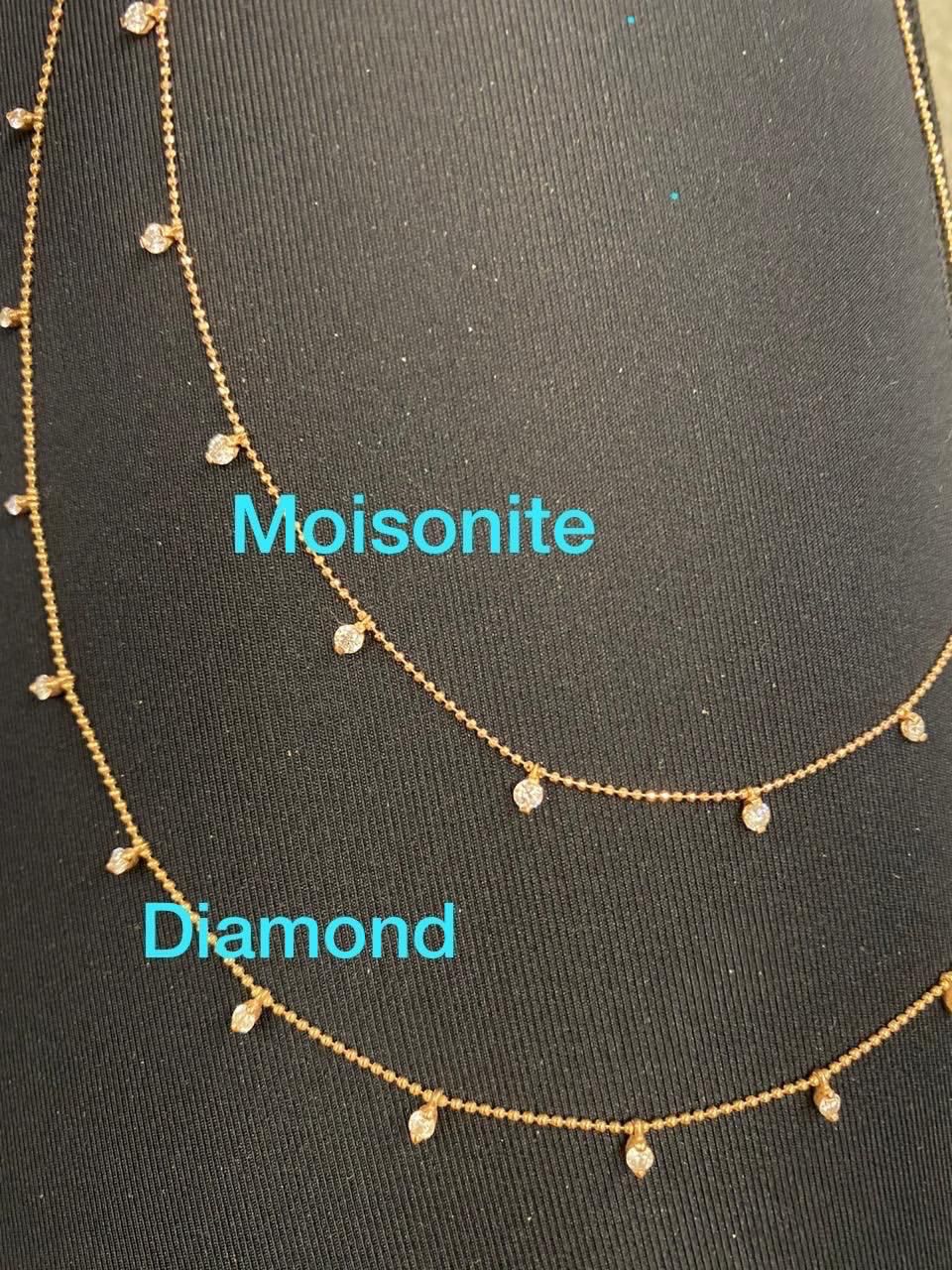 Moissonite diamond charm