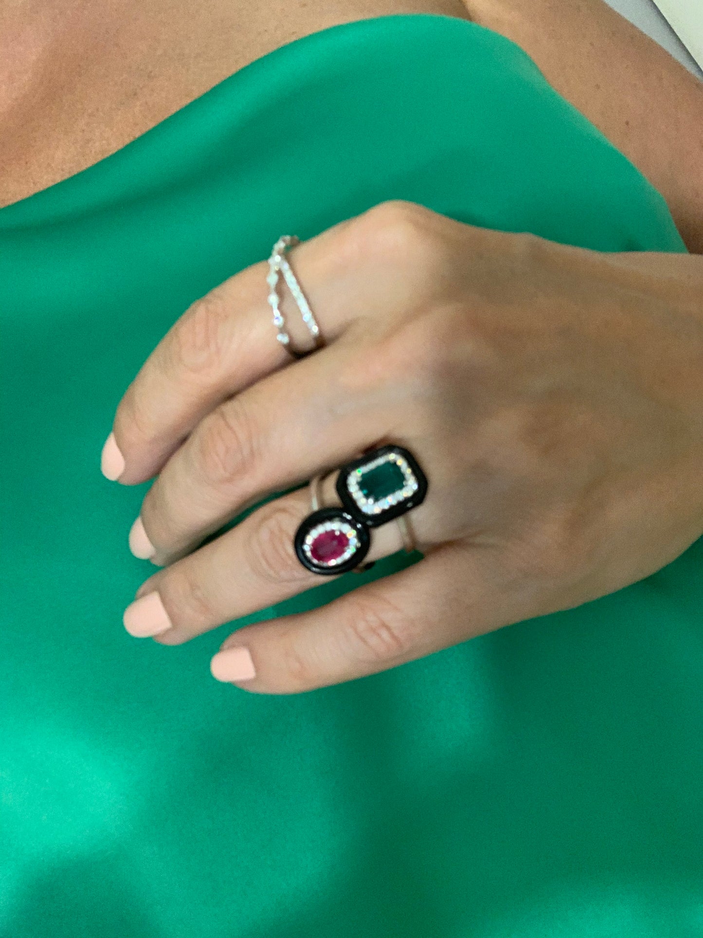 Ruby and Enamel Ring