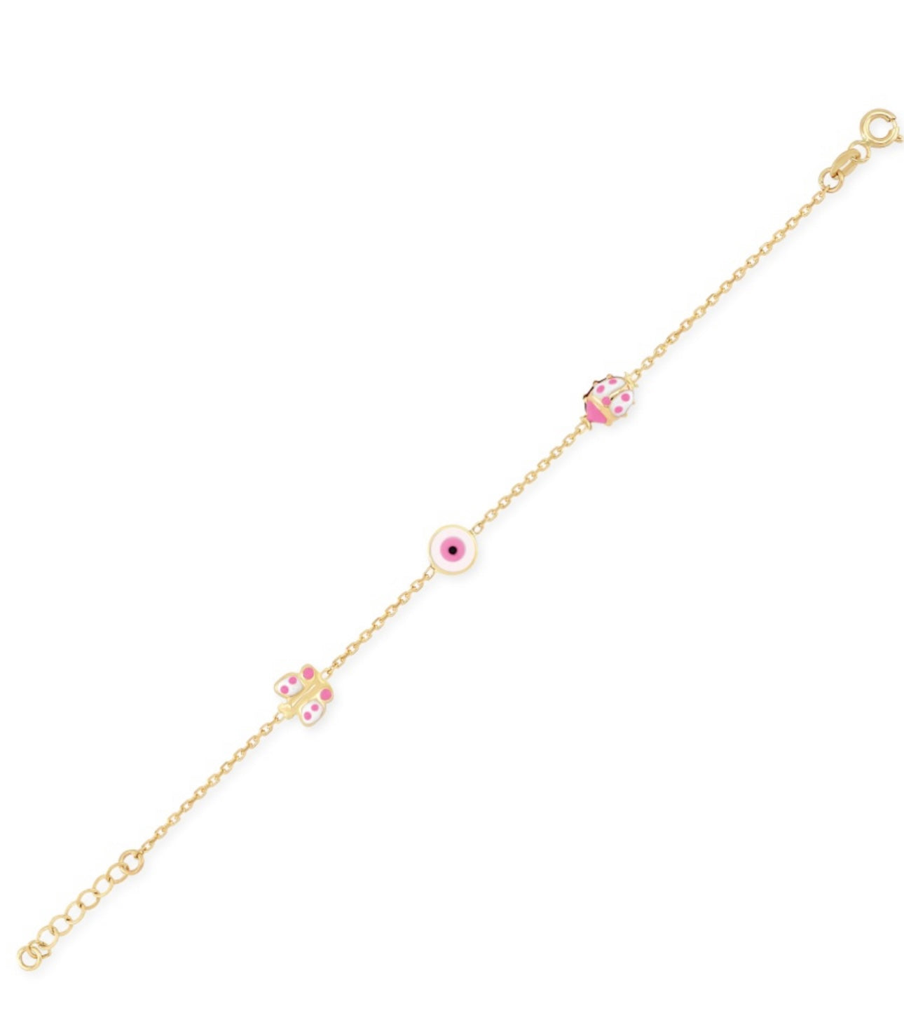 Pink charm bracelet