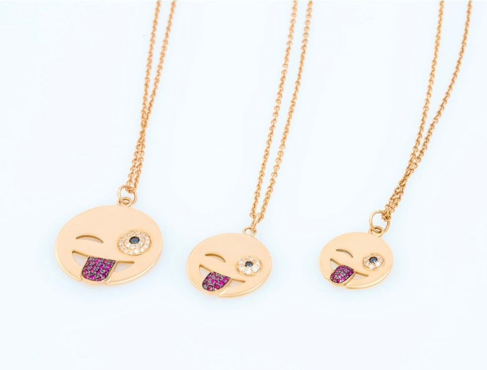 Laughing with Tears Emoji Necklace