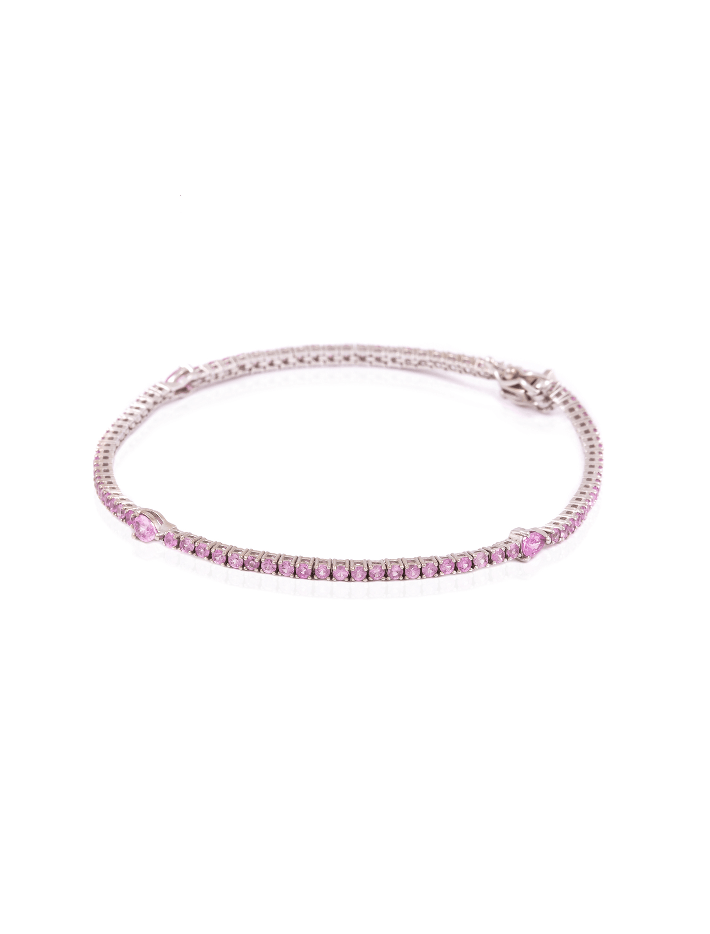 Pink sapphire Tennis Bracelet
