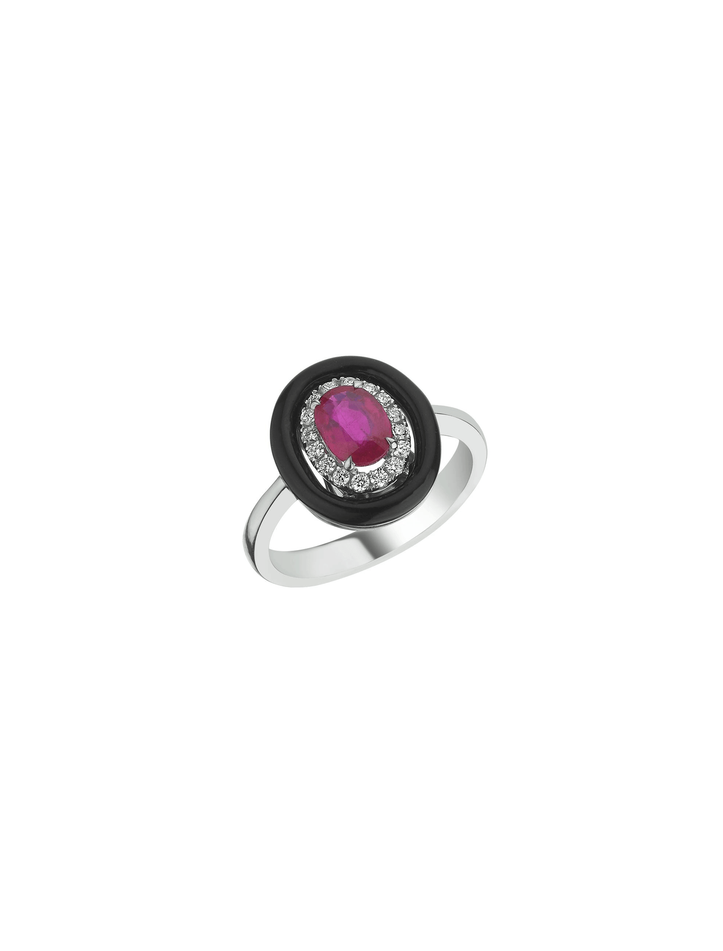 Ruby and Enamel Ring