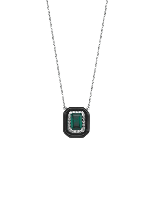 Emerald and Enamel Necklace