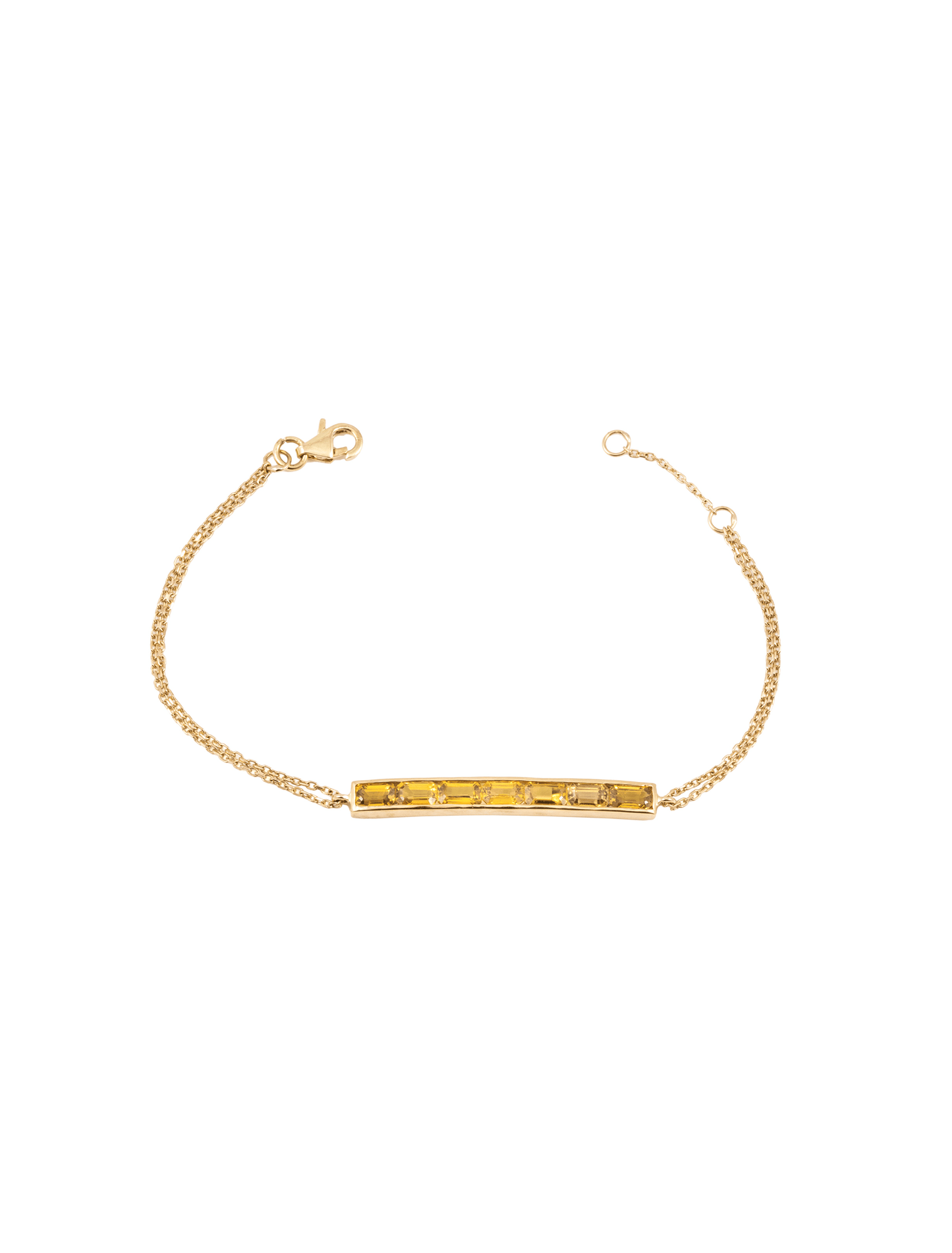 Baguette Yellow Sapphire Bracelet