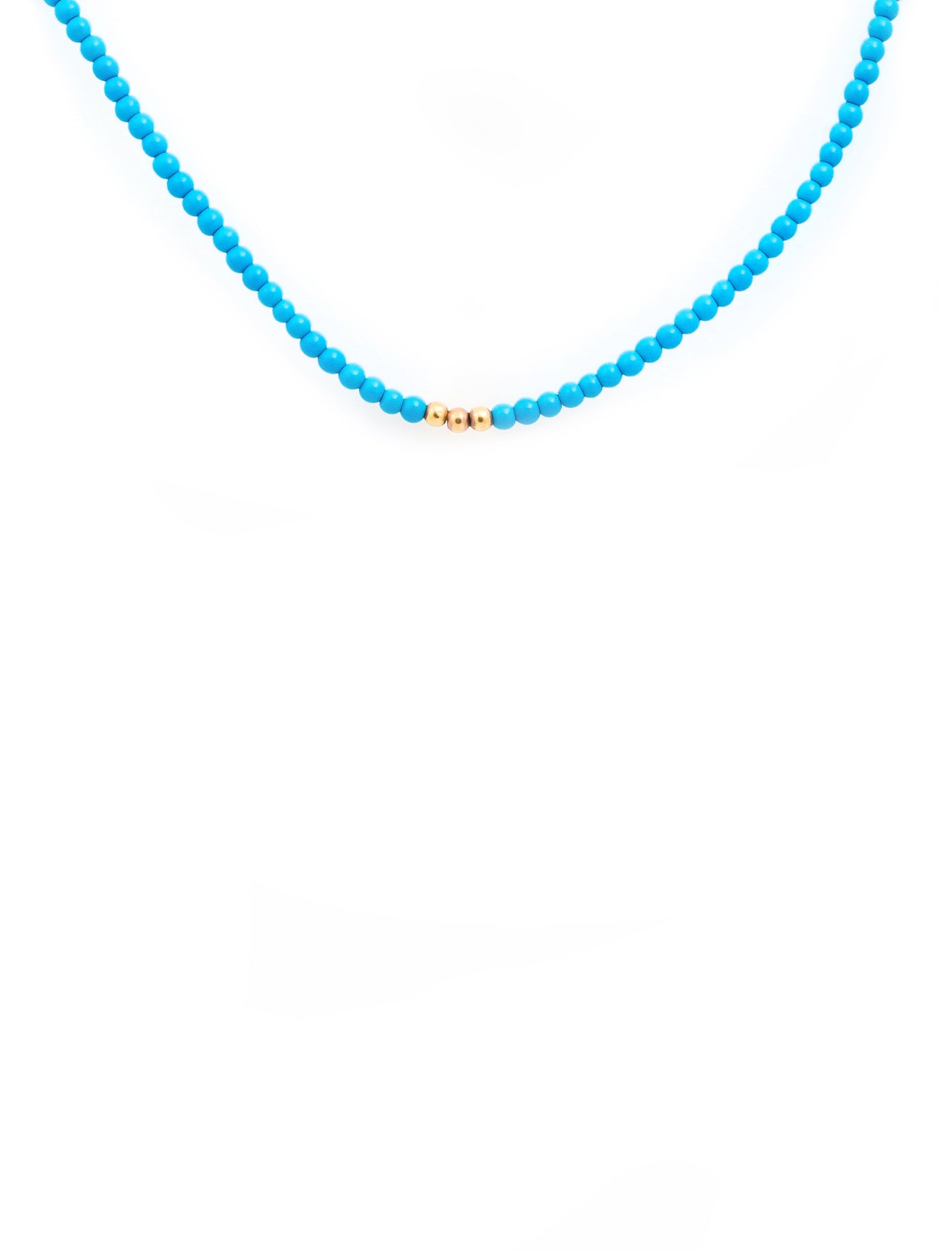 Short Turquoise Bead Necklace